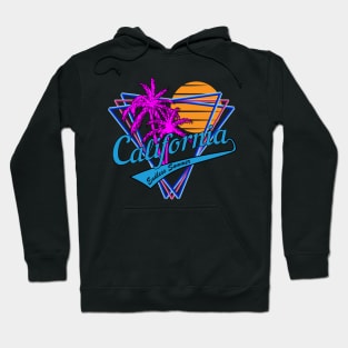 Retro 80s Style California Summer Beach Hoodie